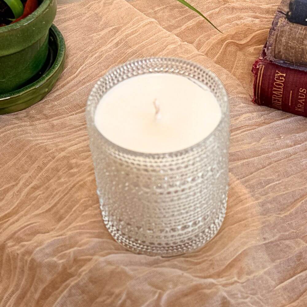 Bubble Glass Candles (Clear, Blue & Green)