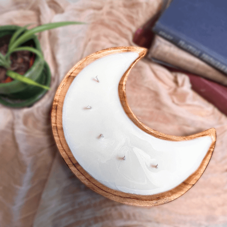 Moon Shaped Dough Bowl Candle