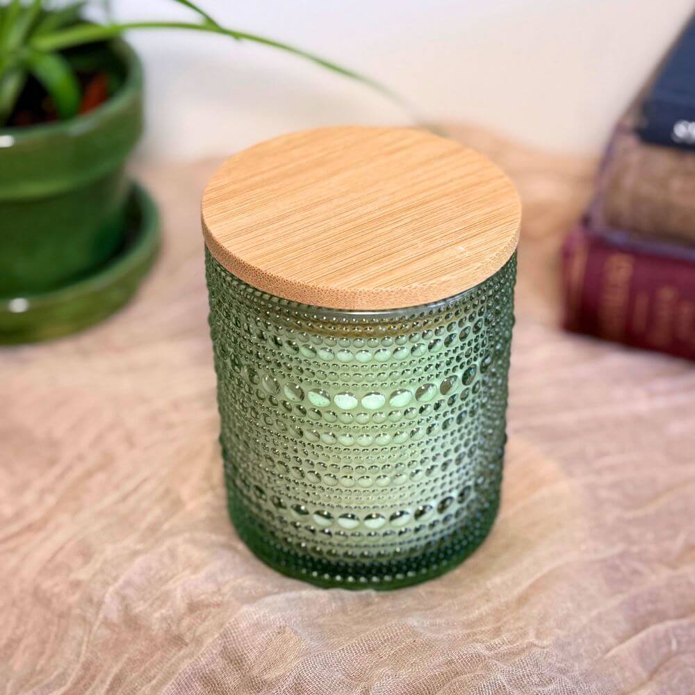 Bubble Glass Candles (Clear, Blue & Green)