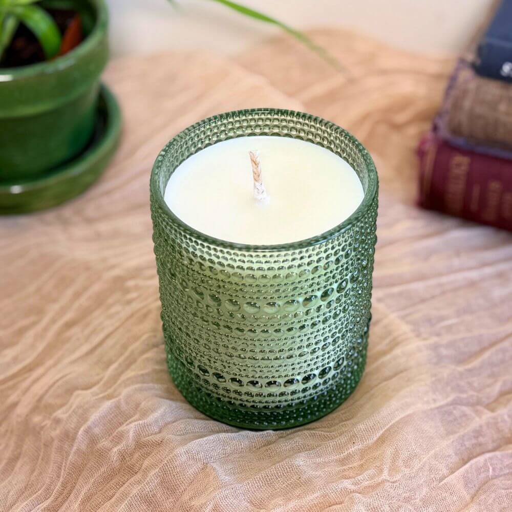 Bubble Glass Candles (Clear, Blue & Green)
