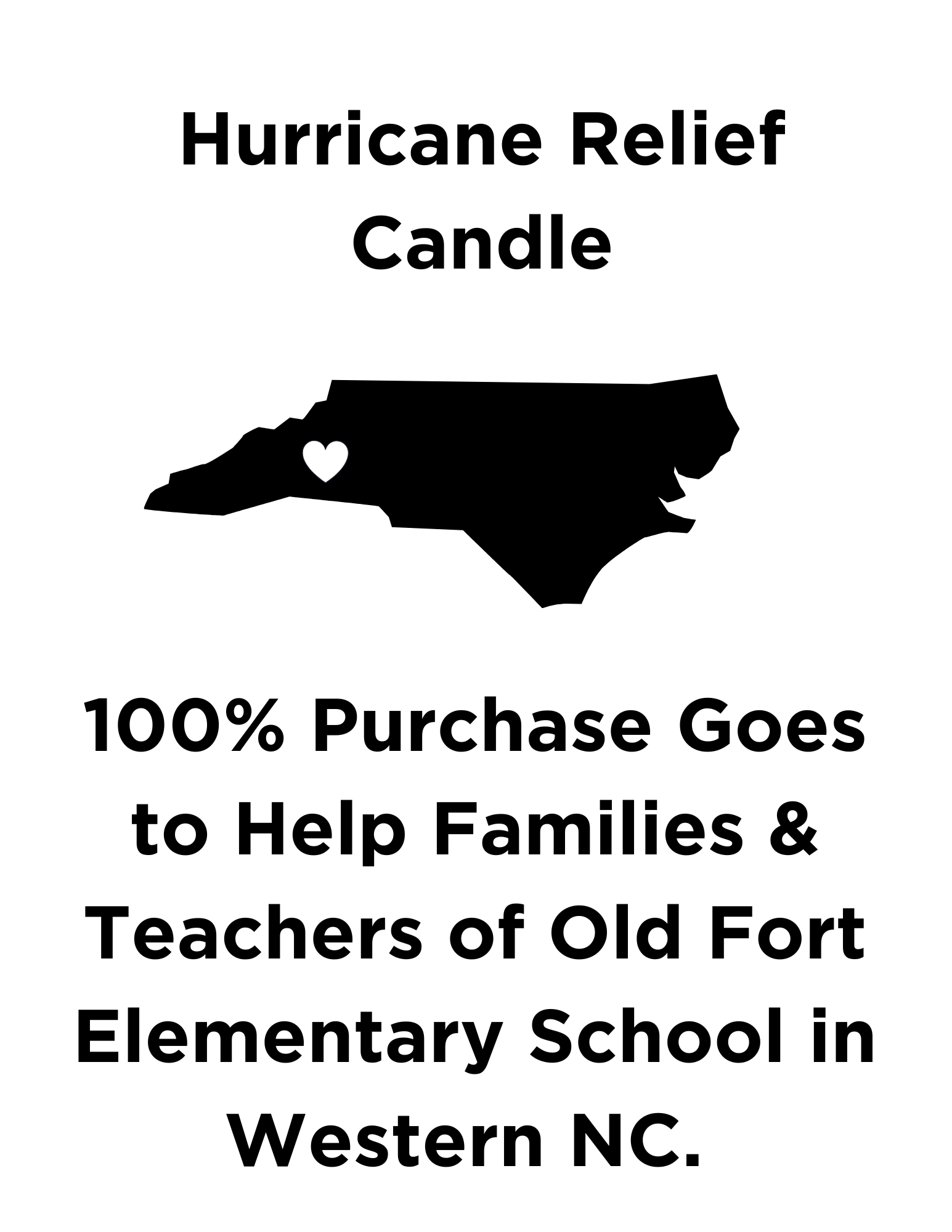 Western North Carolina Hurricane Relief Candle