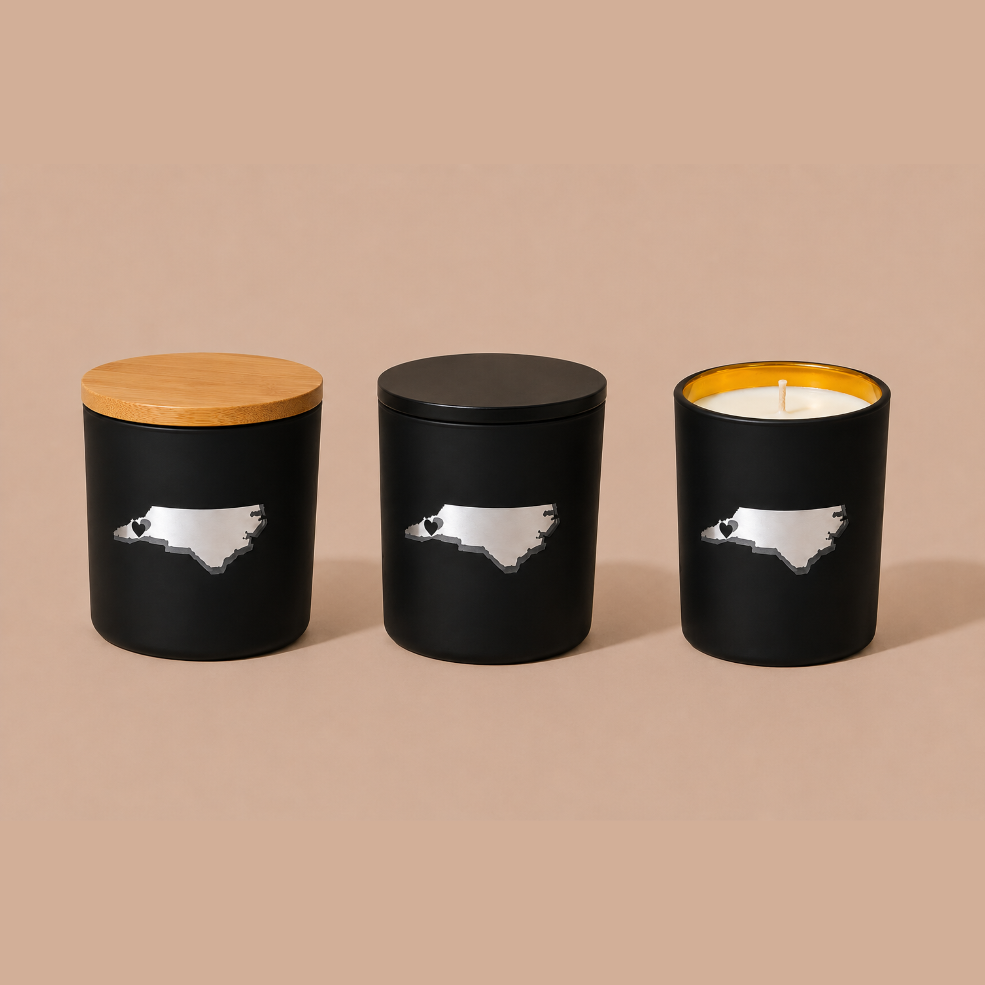 North Carolina Etched Candle