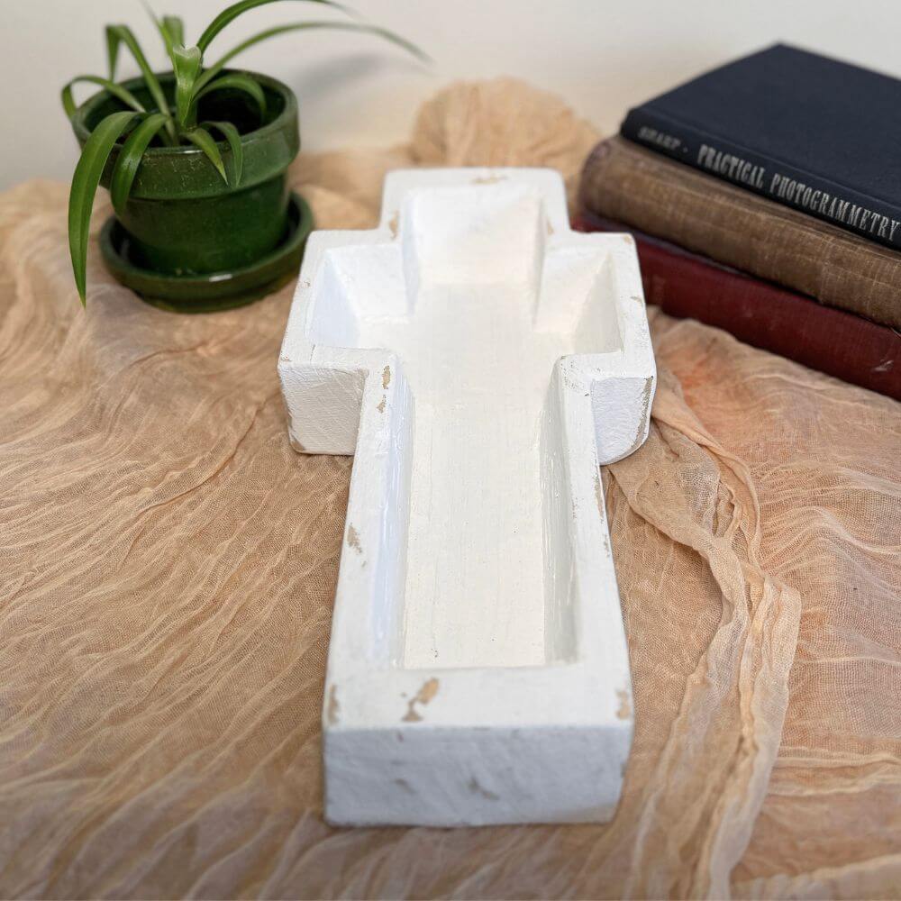 Cross Dough Bowl Candles