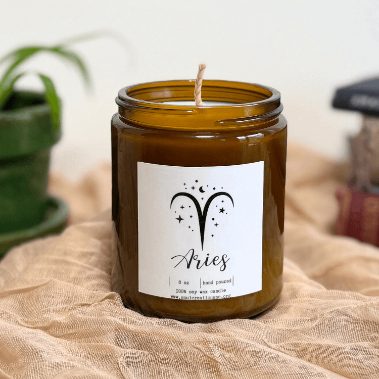 Aries Zodiac Candle