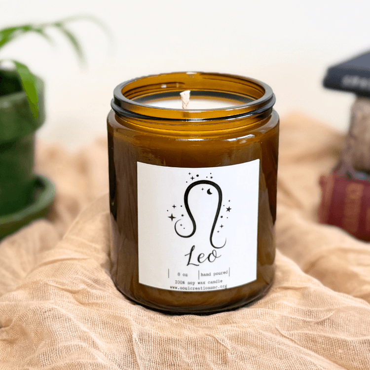 Leo Zodiac Candle