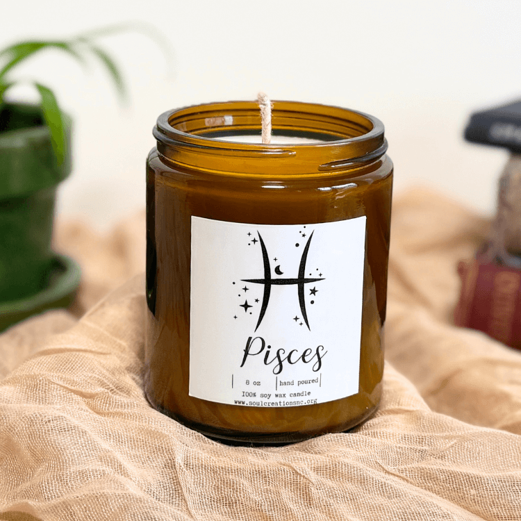 Pisces Zodiac Candle