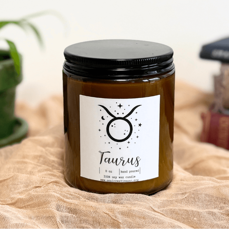 Taurus Zodiac Candle