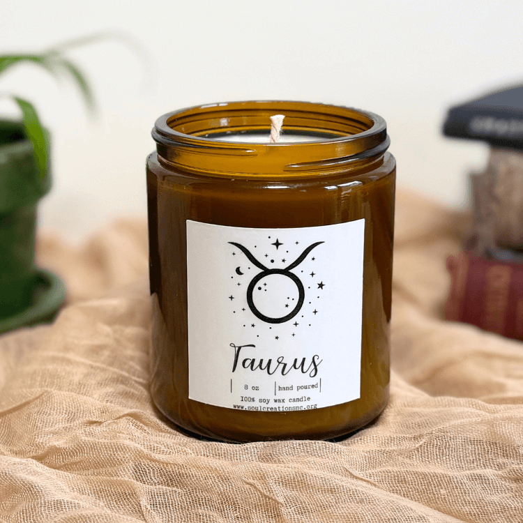 Taurus Zodiac Candle