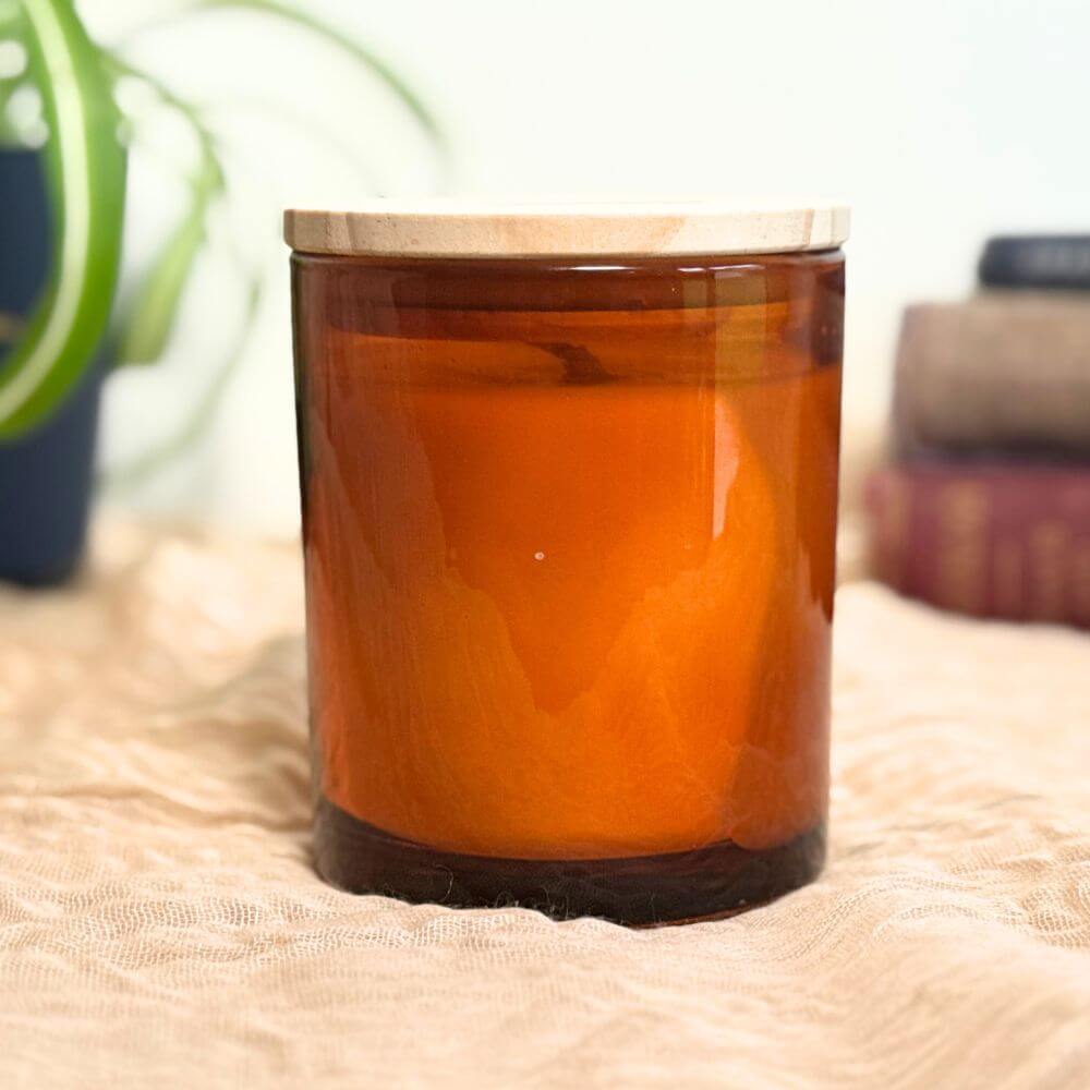 Amber Glass Candle