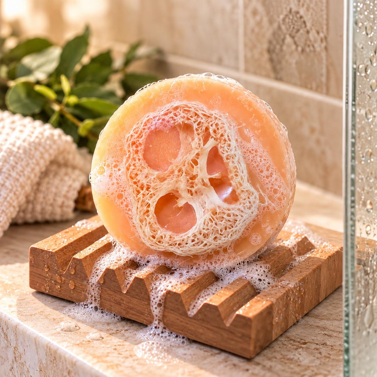 Exfoliating Loofah Goat Milk Soap | Handmade 4–5 oz. Bar.