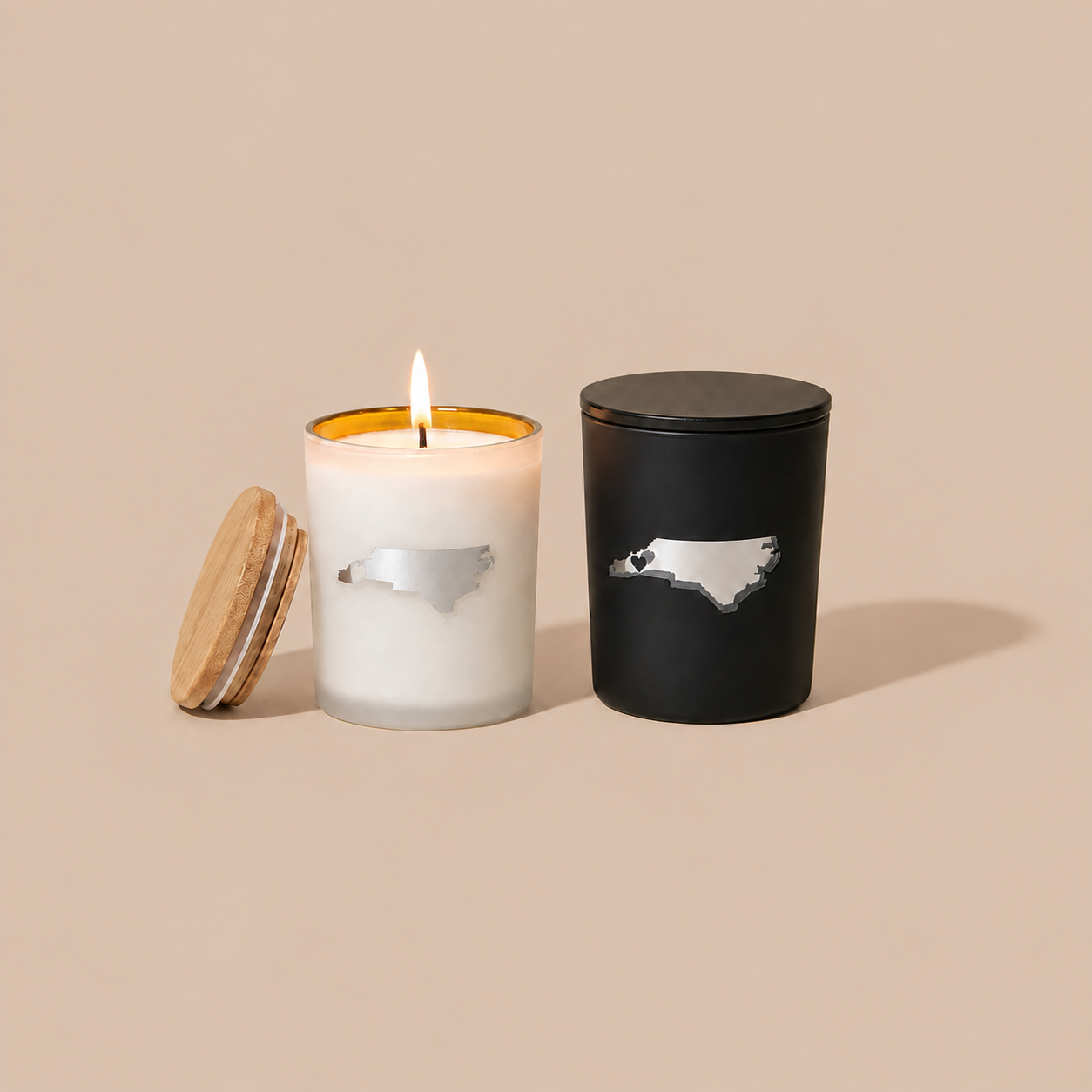 North Carolina Etched Candle