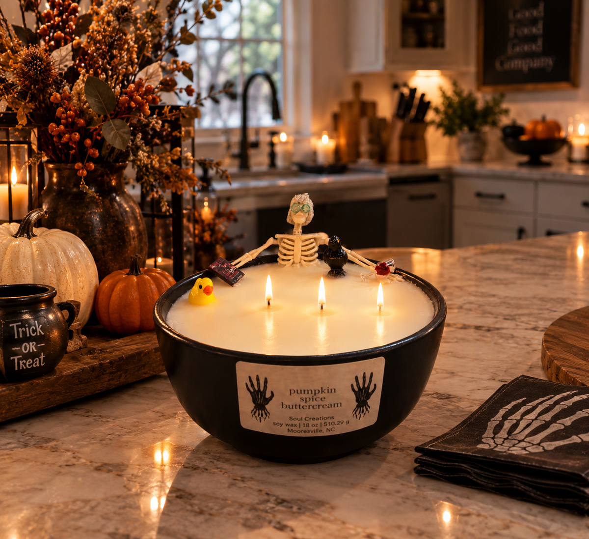 Skeleton Bath Candle